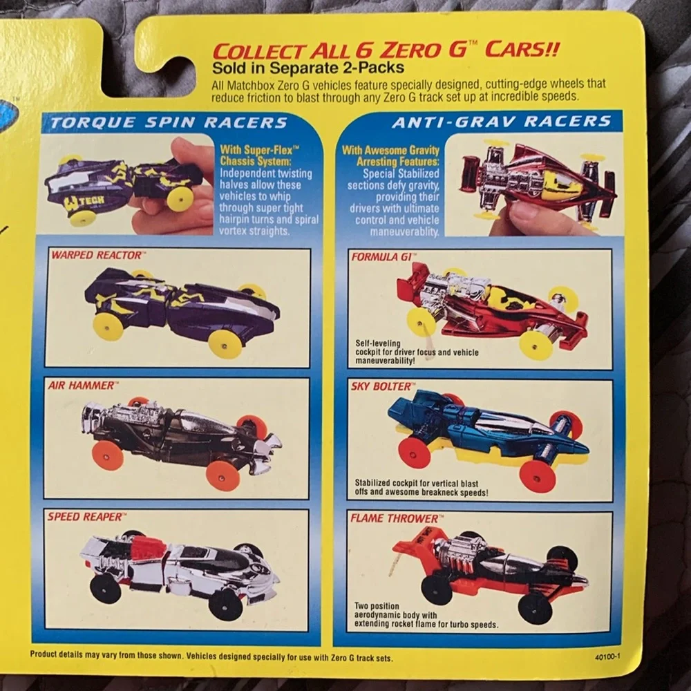 Matchbox Zero G Anti-Gravity Racers and Torque Spin Racers Vintage 🆕